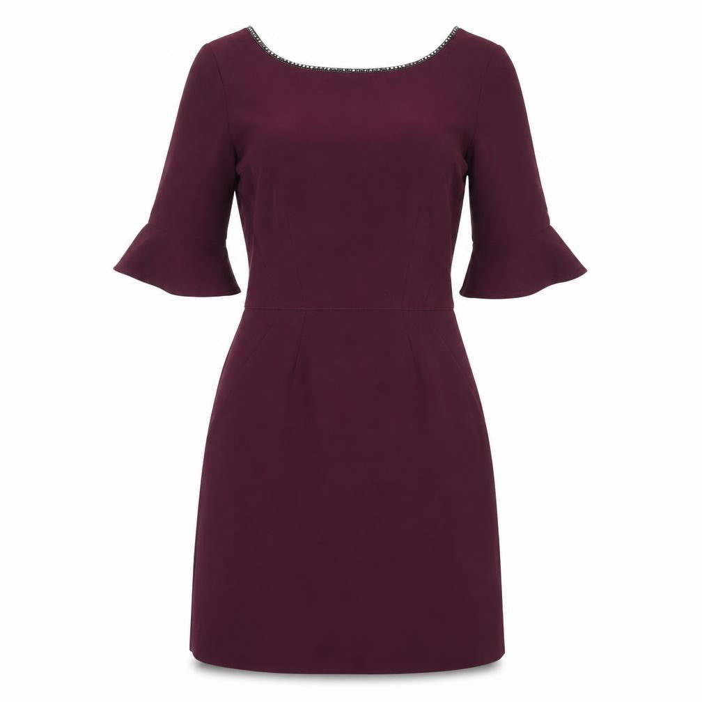 Oasis Women's Purple A-Line Knee Length Dress Size 10