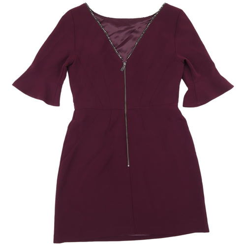Oasis Women's Purple A-Line Knee Length Dress Size 10