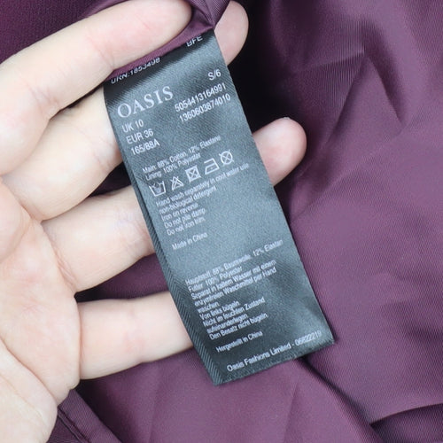 Oasis Women's Purple A-Line Knee Length Dress Size 10