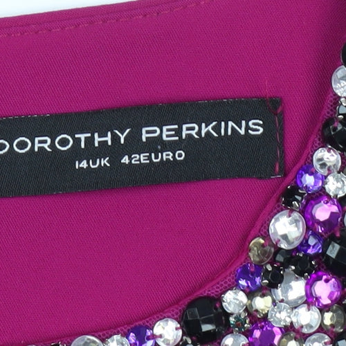 Dorothy Perkins Women’s Pink Beaded Dress Size 14