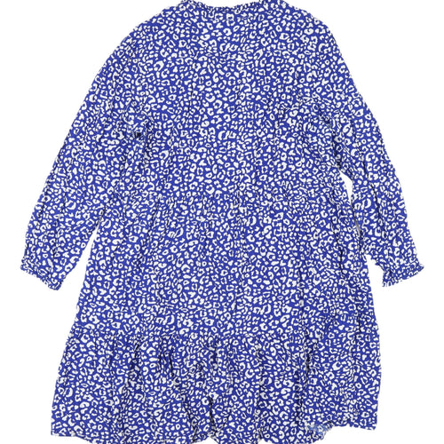 Saint Tropez Women's Blue Animal Print Dress XL