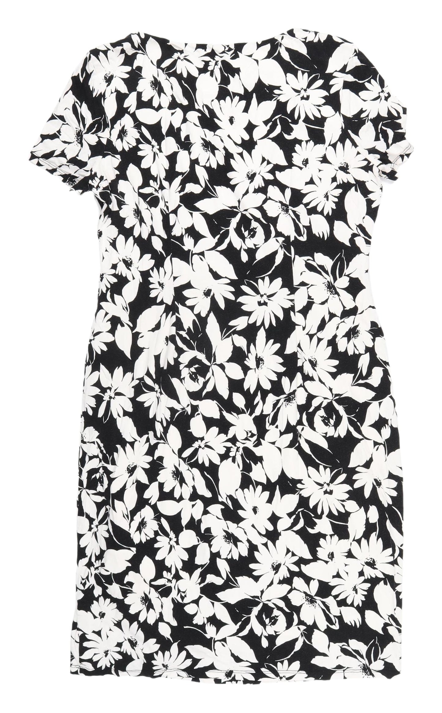 Precis Women's Petite Black Floral Sheath Dress Size 16