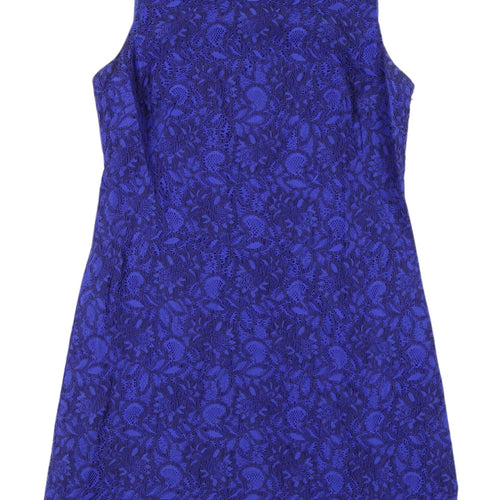 Monsoon Women's Blue Lace Shift Dress Size 14