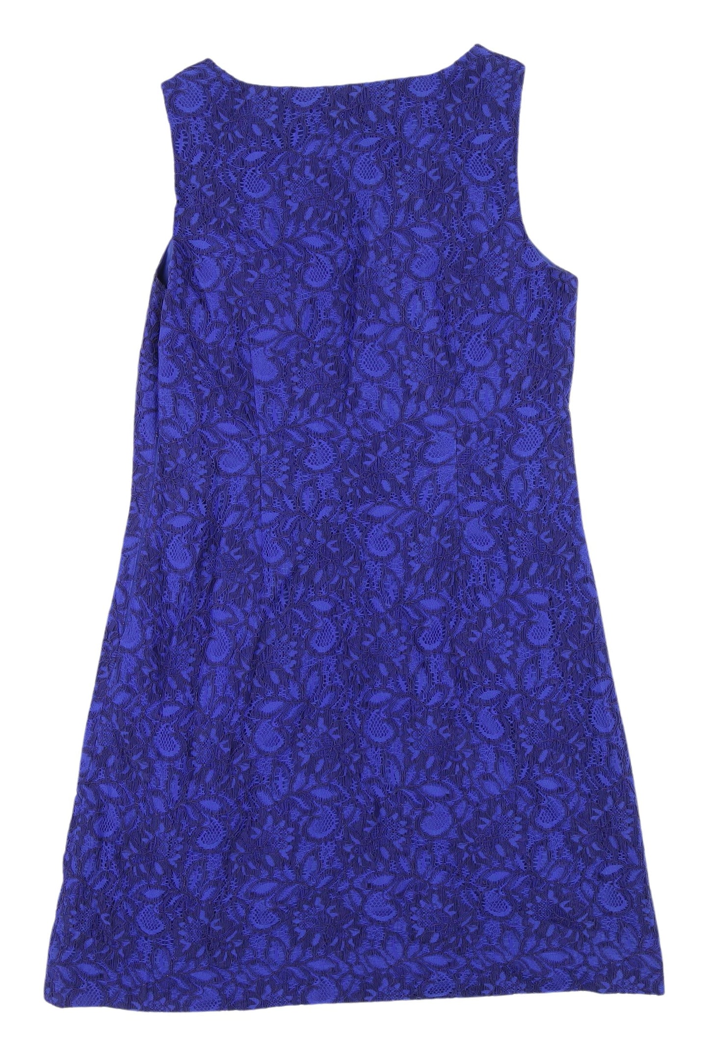 Monsoon Women's Blue Lace Shift Dress Size 14