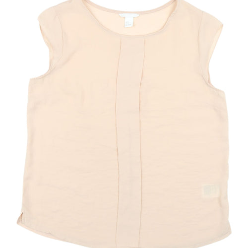 H&M Beige Sleeveless Blouse - Size 12, Casual Wear