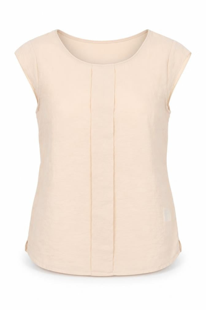 H&M Beige Sleeveless Blouse - Size 12, Casual Wear