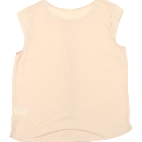 H&M Beige Sleeveless Blouse - Size 12, Casual Wear