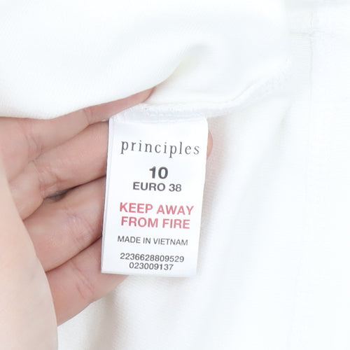 Principles Women's White Cotton Tank Top Size 10