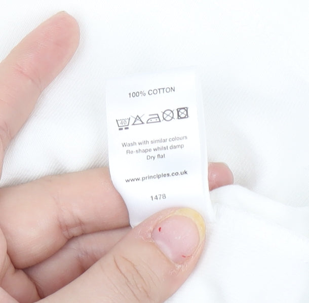 Principles Women's White Cotton Tank Top Size 10