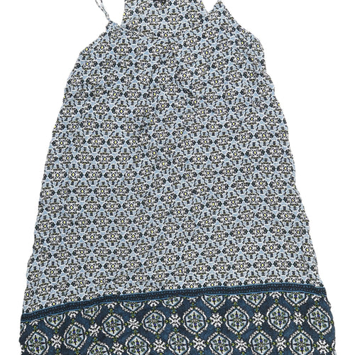 New Look Women's Blue Geometric Sleeveless Dress