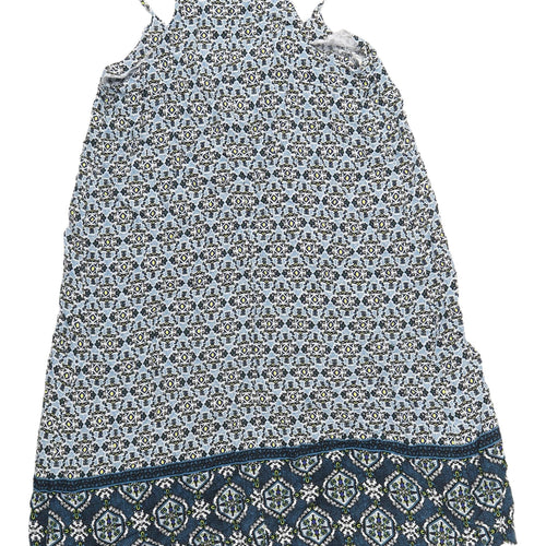 New Look Women's Blue Geometric Sleeveless Dress