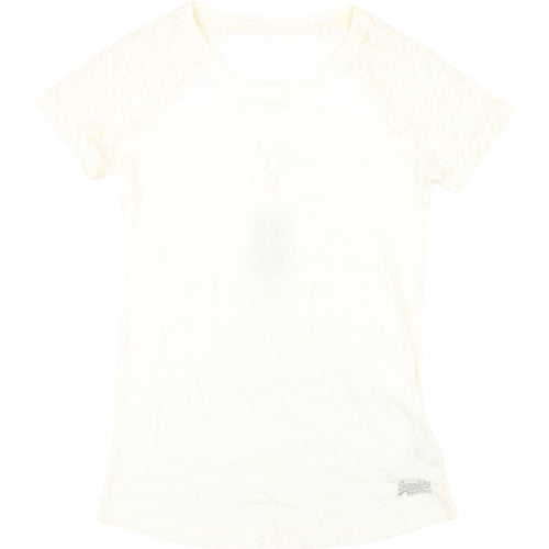 Superdry Women's Ivory Lace T-Shirt - XS