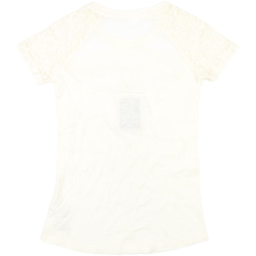 Superdry Women's Ivory Lace T-Shirt - XS