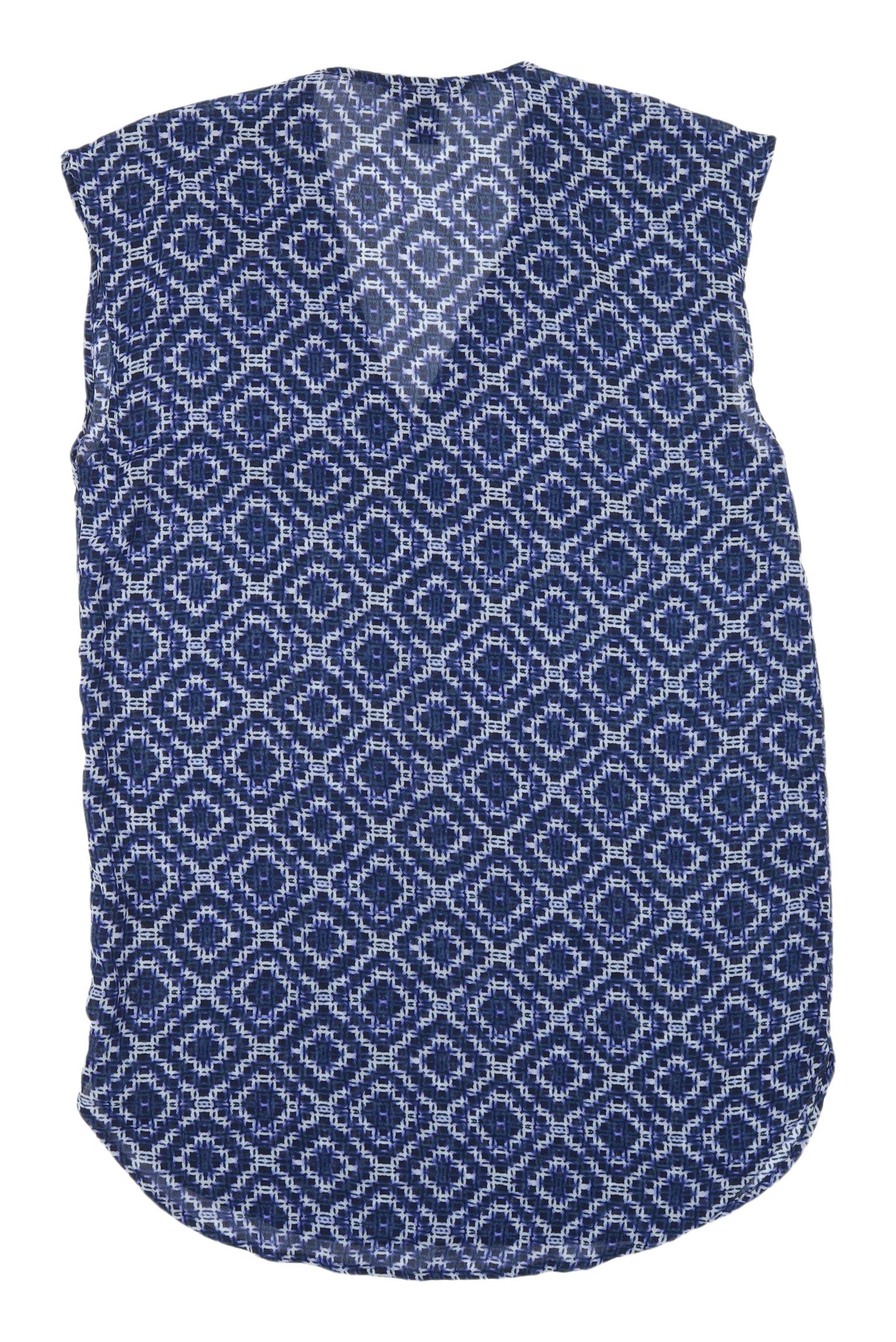 H&M Women's Blue Geometric Shift Dress Size 8