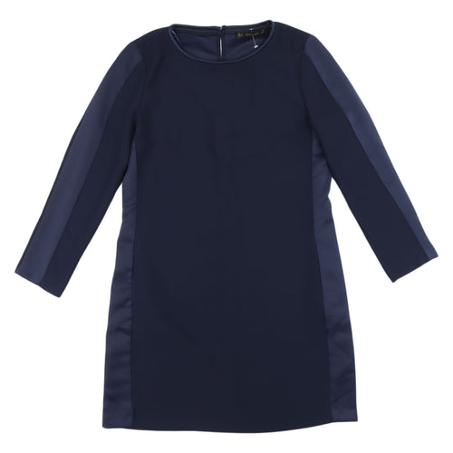 Zara Blue Women's Shift Dress, Size 12, 3/4 Sleeve