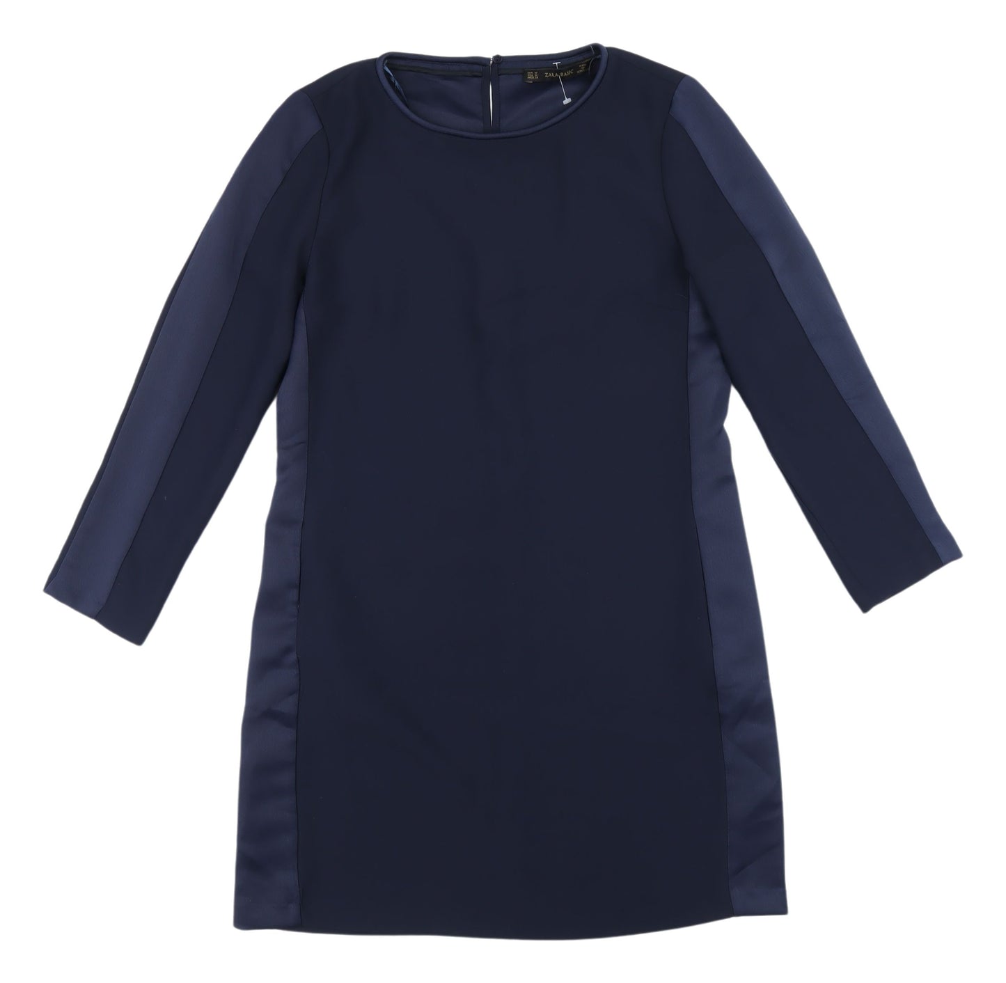 Zara Blue Women's Shift Dress, Size 12, 3/4 Sleeve