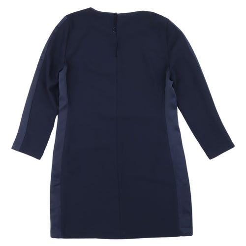 Zara Blue Women's Shift Dress, Size 12, 3/4 Sleeve