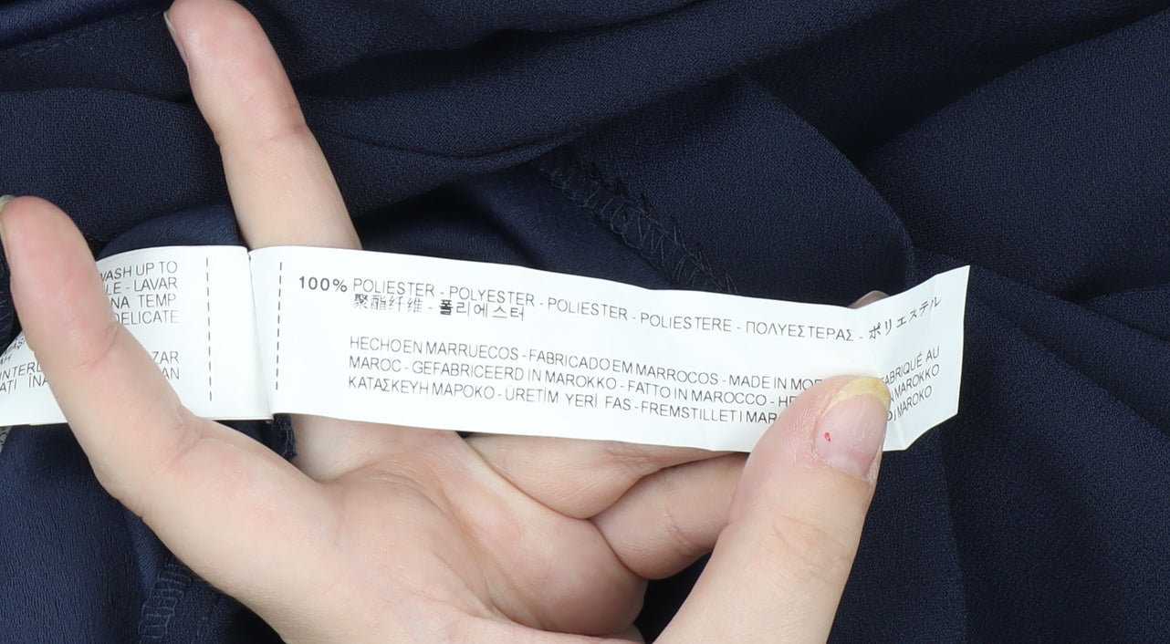 Zara Blue Women's Shift Dress, Size 12, 3/4 Sleeve