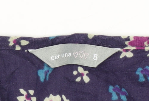 Per Una Women's Floral Blouse, Size 8, Multicoloured, Tunic