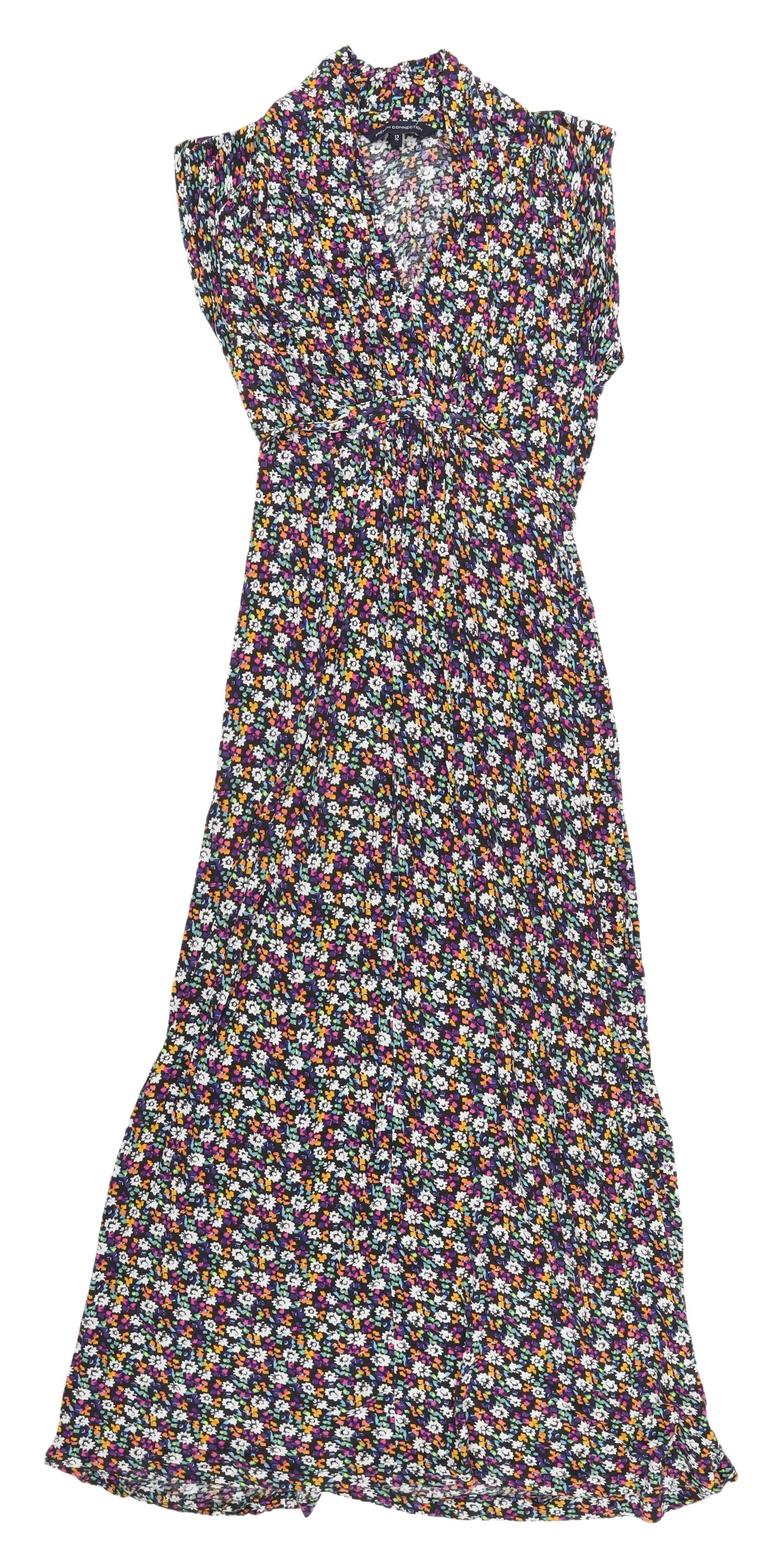 French Connection Women's Multicoloured Floral Dress Size 12