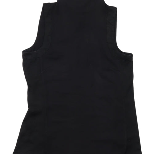H&M Women's Black Sleeveless Tie Neck Blouse, Size 6