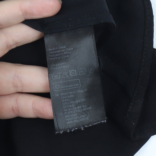 H&M Women's Black Sleeveless Tie Neck Blouse, Size 6