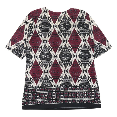 Wallis Women's Multicoloured Geometric Blouse Size 10