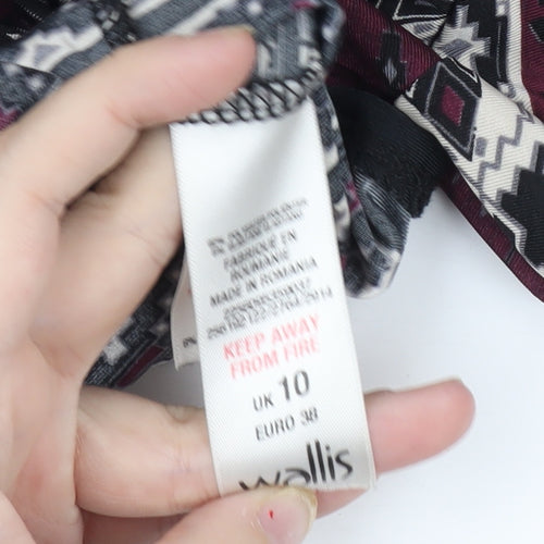 Wallis Women's Multicoloured Geometric Blouse Size 10