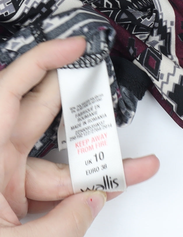 Wallis Women's Multicoloured Geometric Blouse Size 10