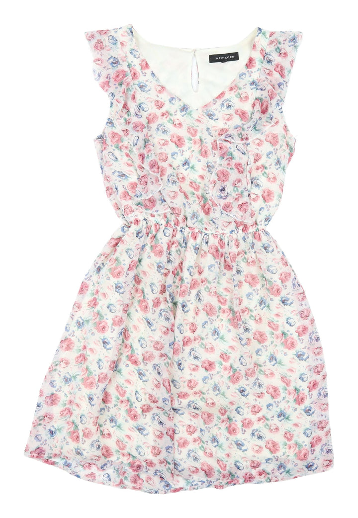 New Look Women's Multicoloured Floral A-Line Dress