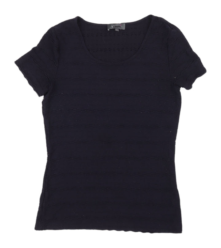 Marks and Spencer Black Scoop Neck T-Shirt Size 8