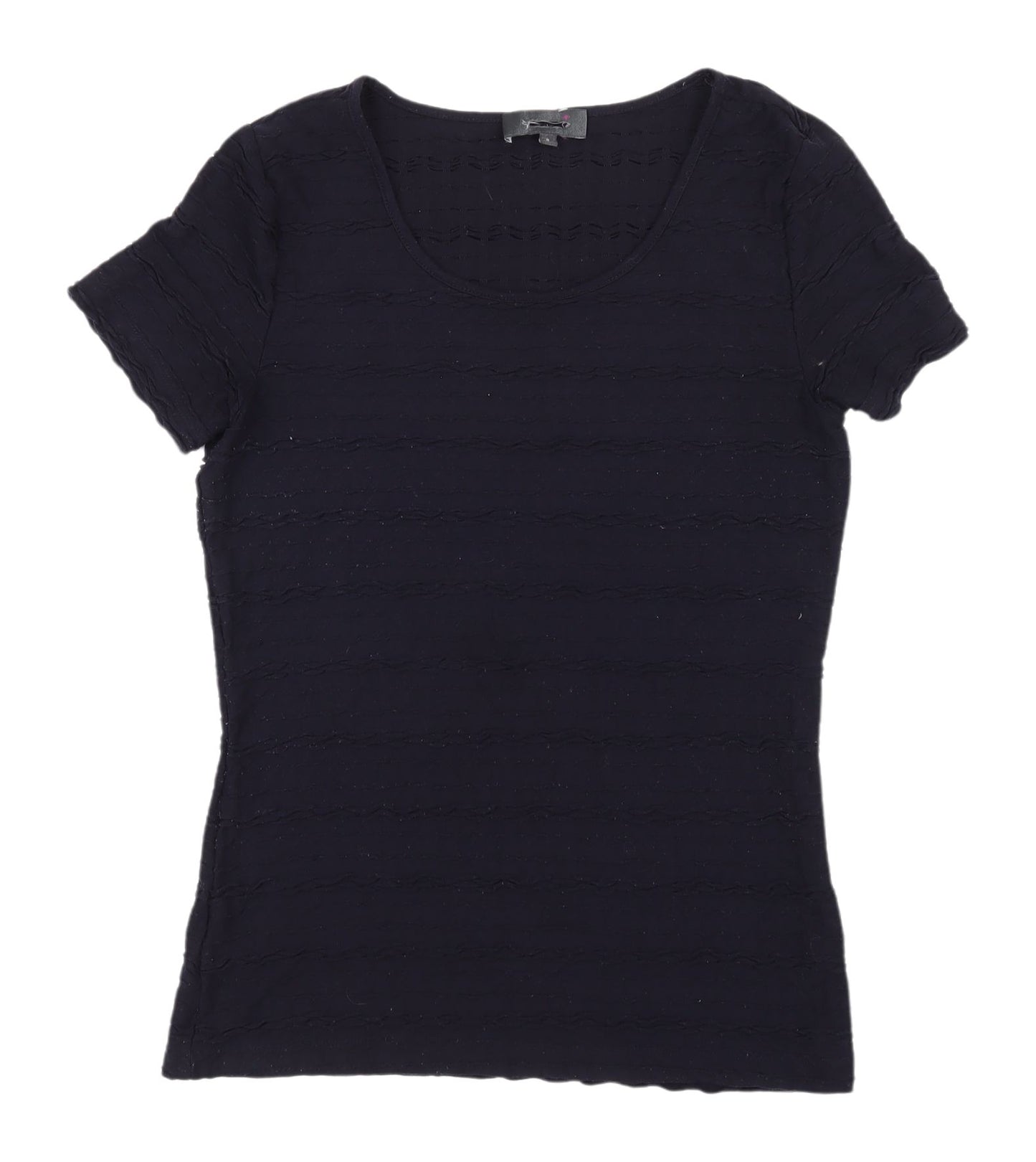 Marks and Spencer Black Scoop Neck T-Shirt Size 8
