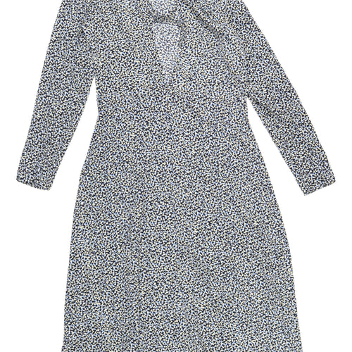 H&M Women's Multicoloured A-Line Dress - Size 8
