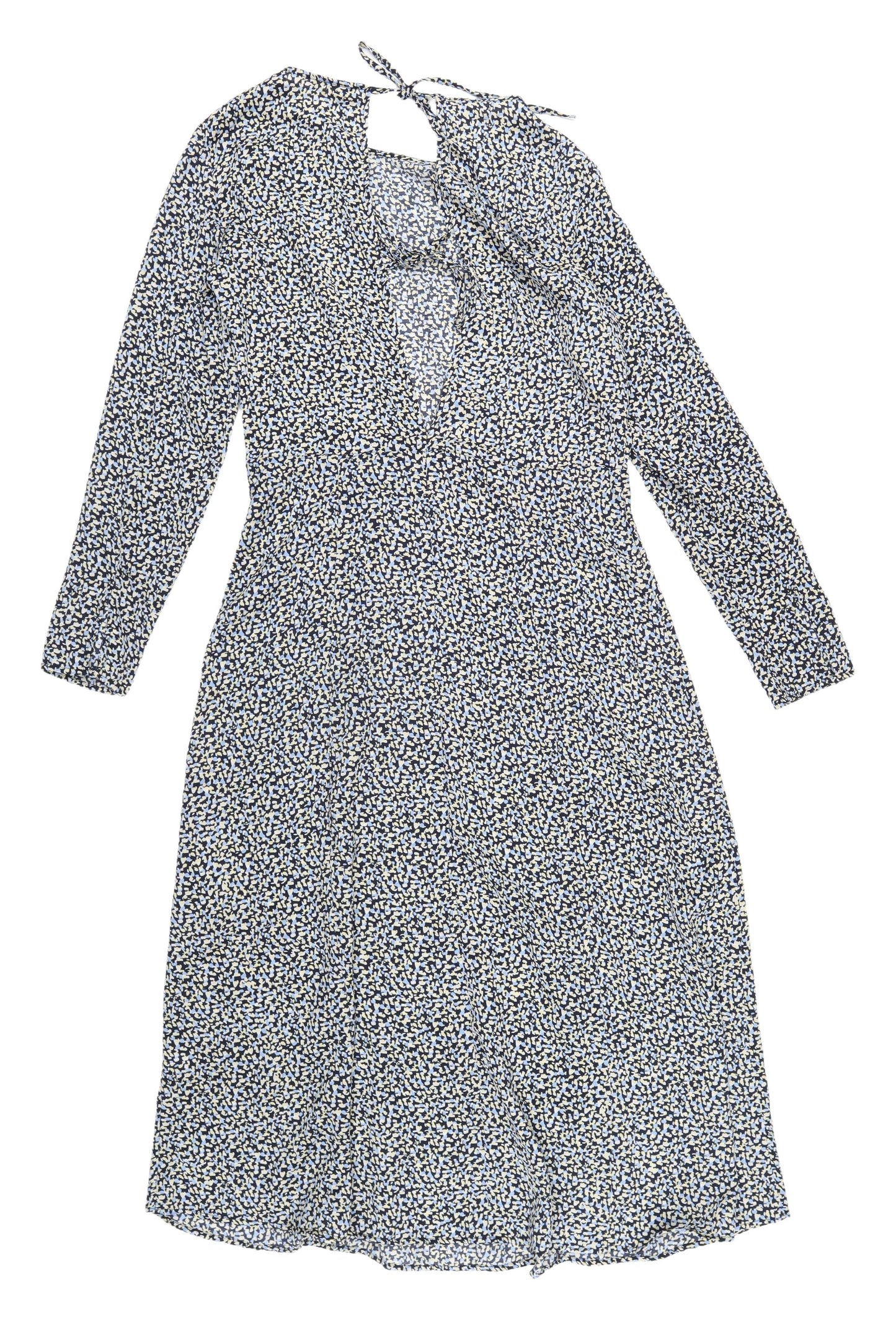 H&M Women's Multicoloured A-Line Dress - Size 8