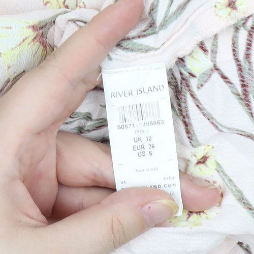 River Island Women's Floral Multicoloured Blouse