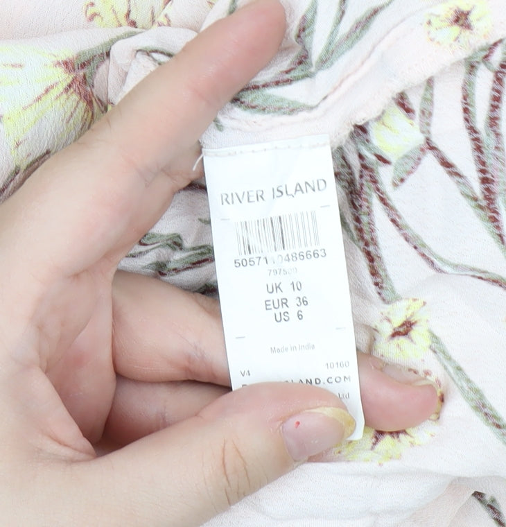 River Island Women's Floral Multicoloured Blouse