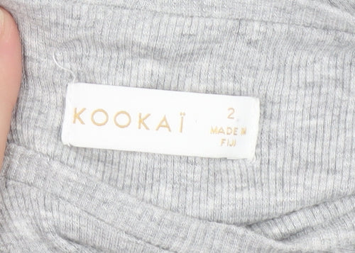 Kookai Grey Bodycon Dress, Women’s Size 6, Casual Knit