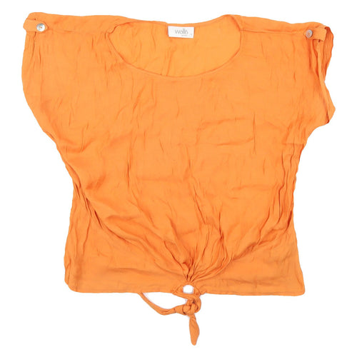 Wallis Women’s Orange Blouse - Size 10, Casual Summer