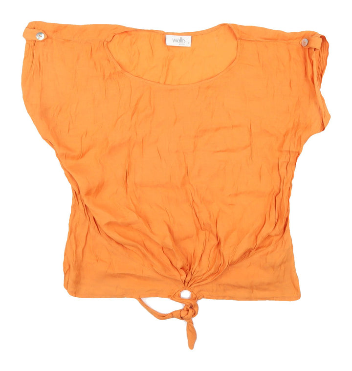 Wallis Women’s Orange Blouse - Size 10, Casual Summer