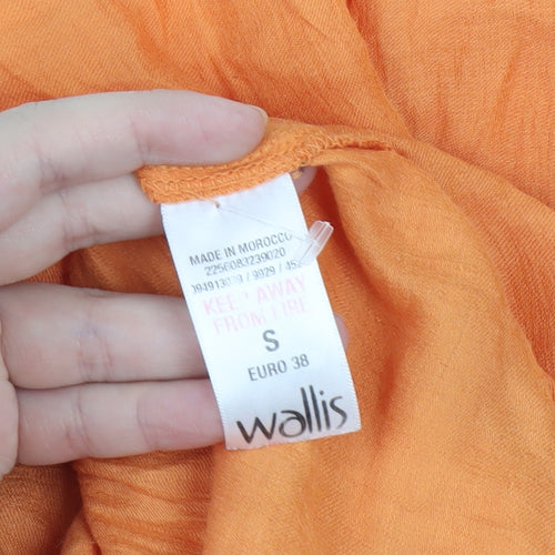 Wallis Women’s Orange Blouse - Size 10, Casual Summer
