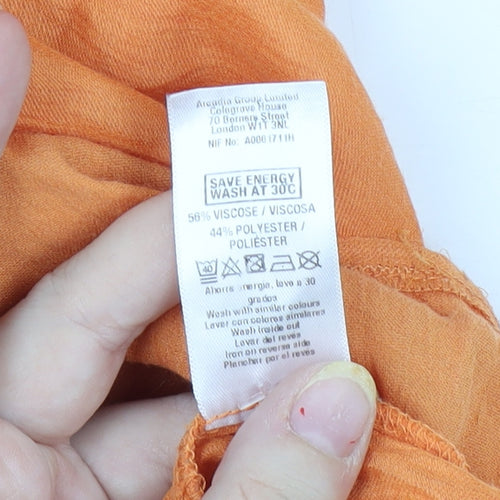 Wallis Women’s Orange Blouse - Size 10, Casual Summer