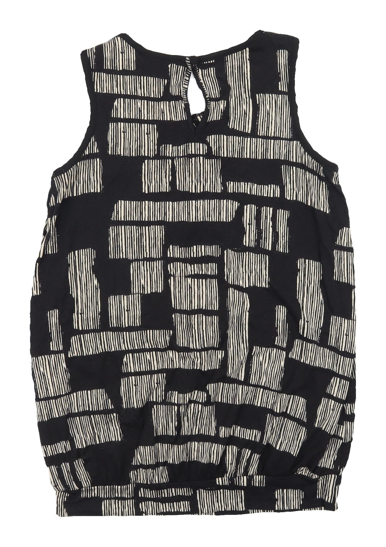 Next Women's Black Geometric Tank Top Size 8 Regular