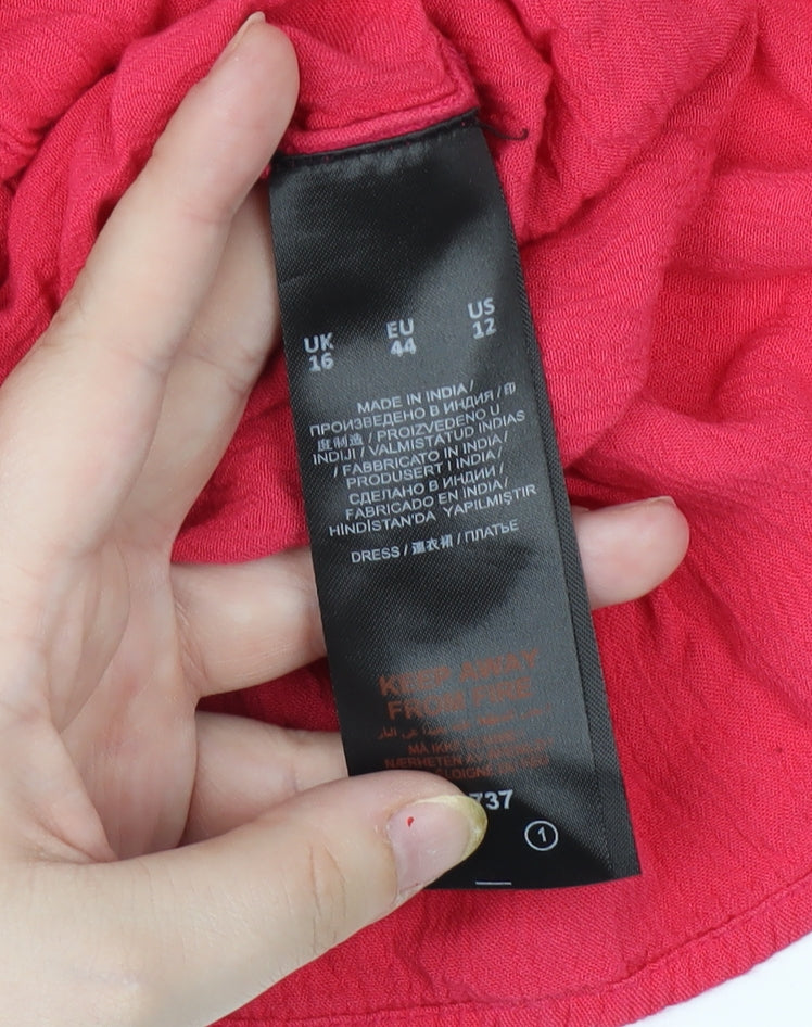 Julipa Women's Pink Sleeveless Summer Dress Size 16