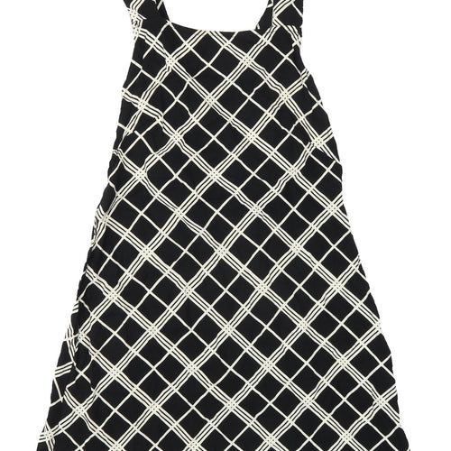 Motel Women's Black Check Tie Dress XS