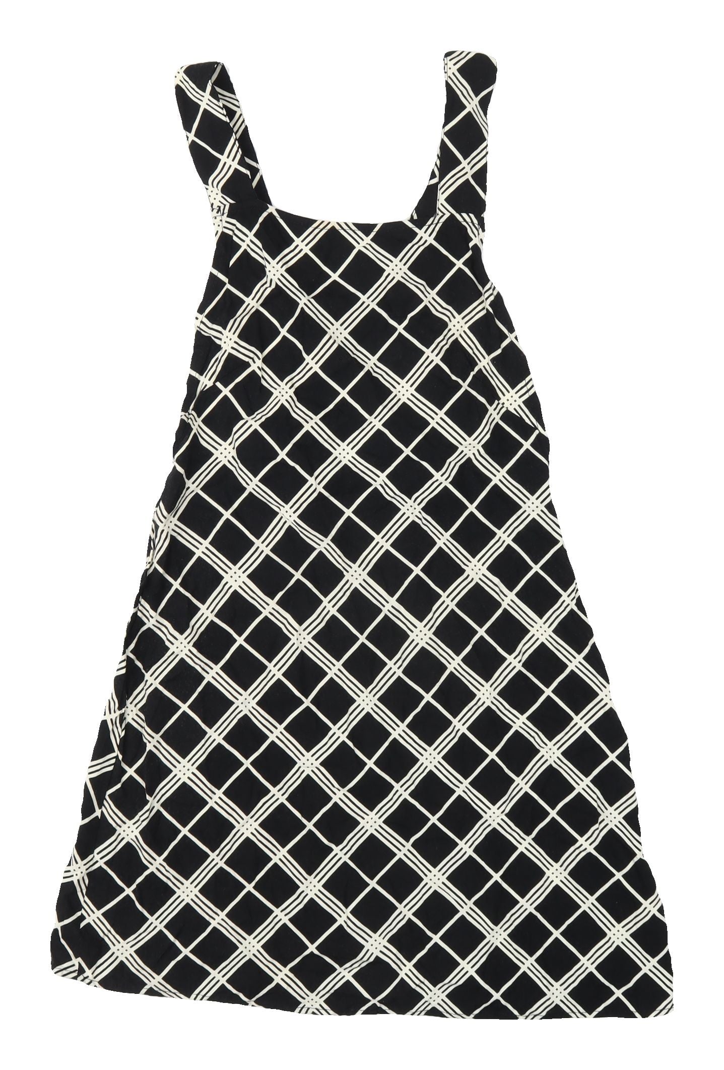 Motel Women's Black Check Tie Dress XS