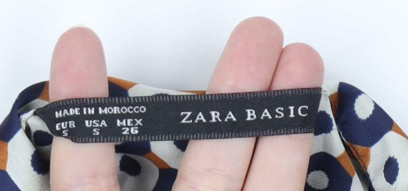 Zara Women’s Multicoloured Geometric Shirt Dress - Size 8