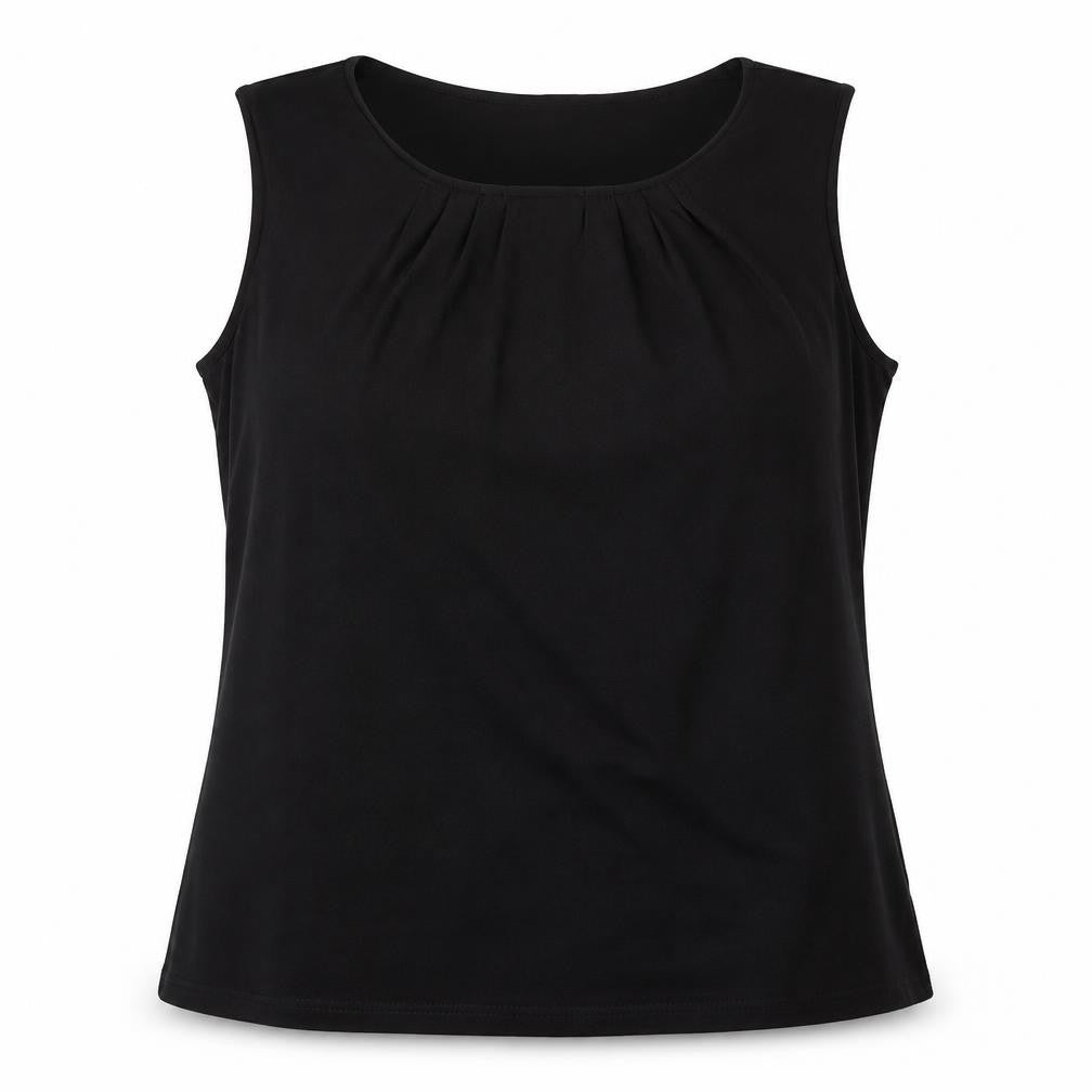 Front view of Marc New York Women's Black XL Basic Tank Top