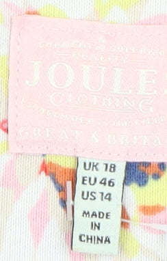Joules Women's Floral Shift Dress, UK 18, Multicoloured