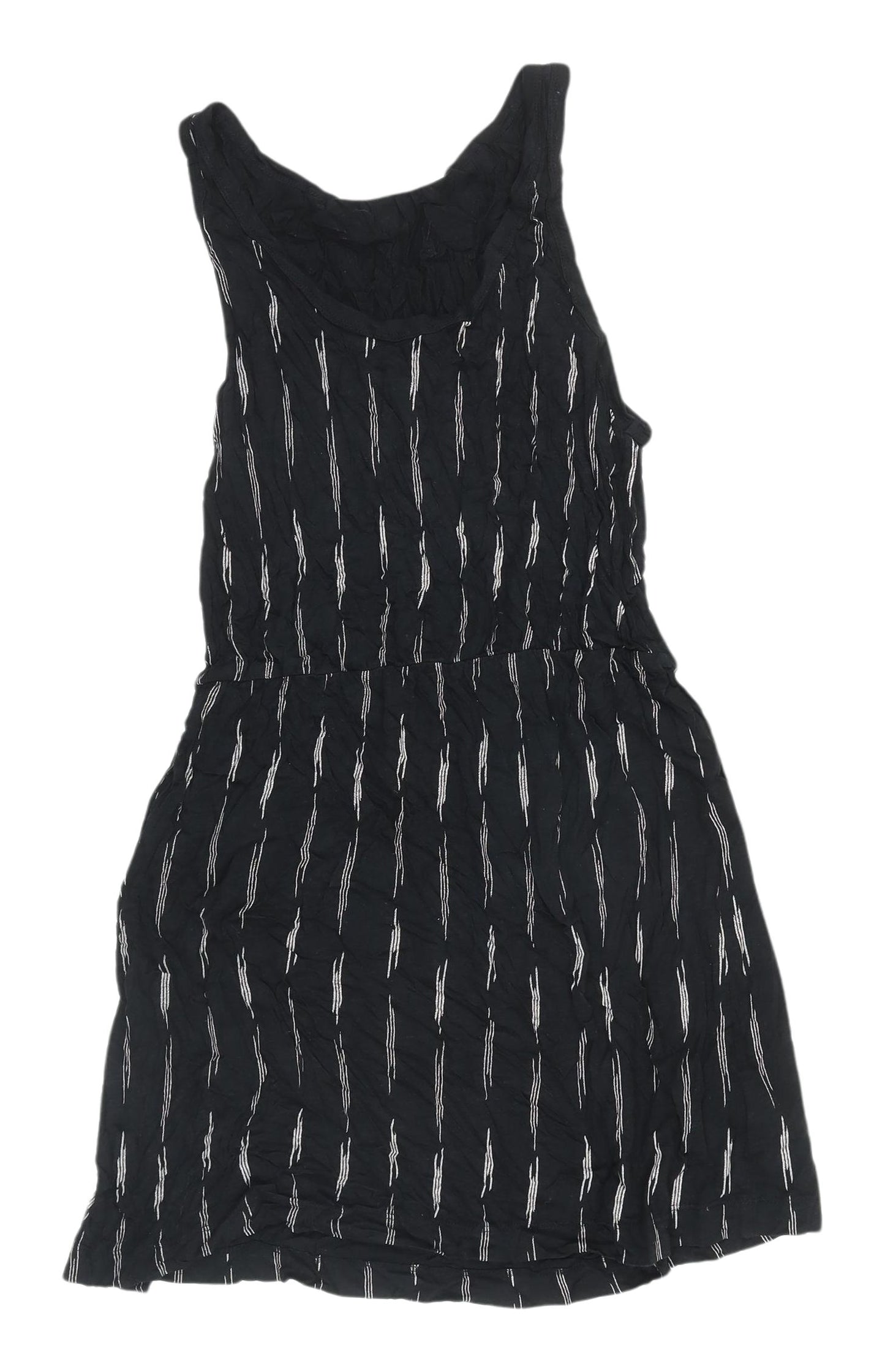 H&M Women’s Black Striped Scoop Neck Dress M