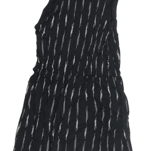 H&M Women’s Black Striped Scoop Neck Dress M